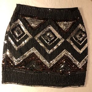 Suzy Shier sequenced skirt